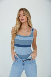 Jorie Striped Knit Bodysuit