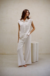 Bruna Cotton Wide Leg Pants