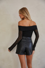 Gabi Faux Leather Mini Shorts