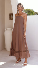 Sandra Maxi Dress - Brown