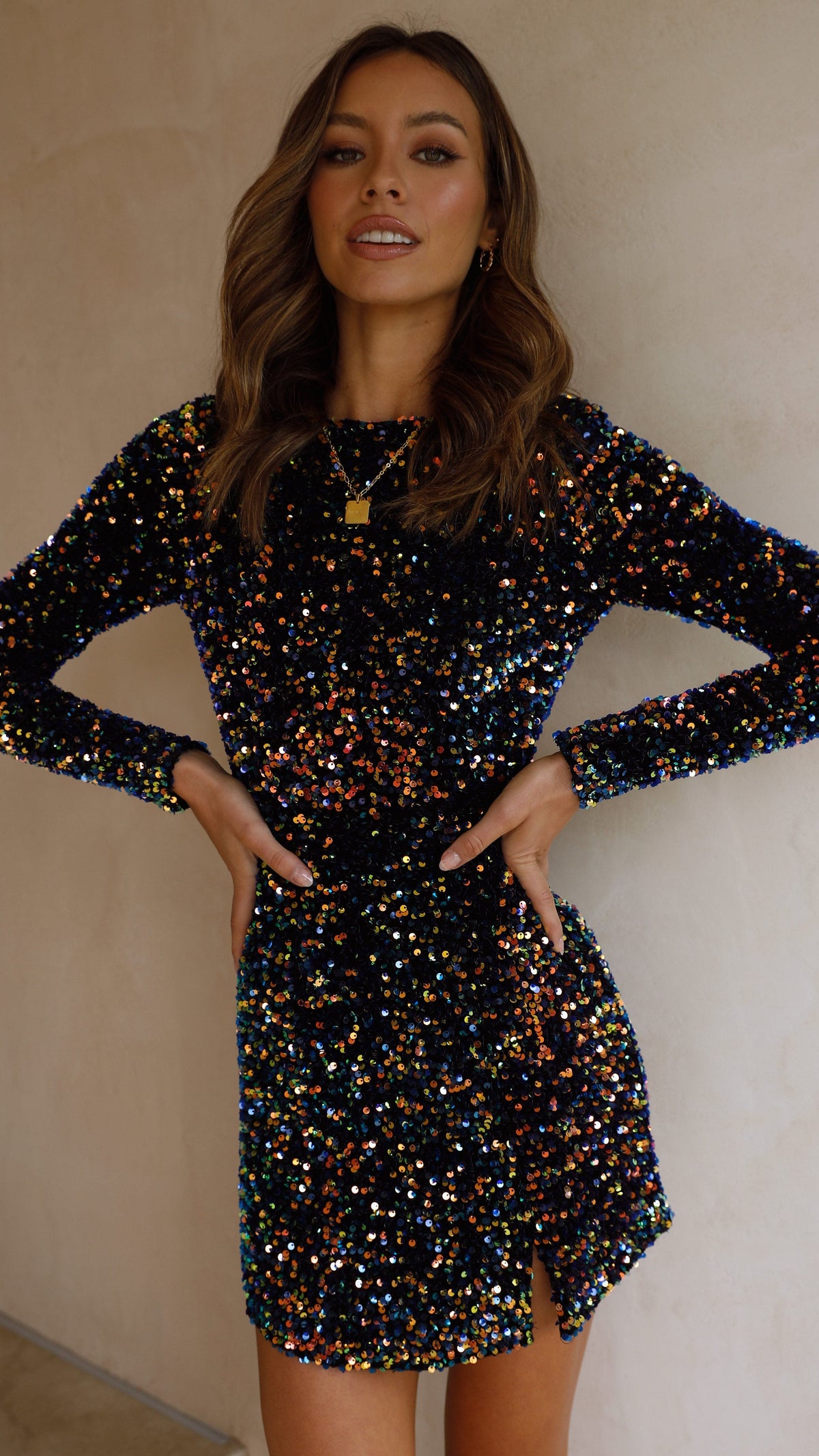 Felicia Mini Dress - Navy/Multi