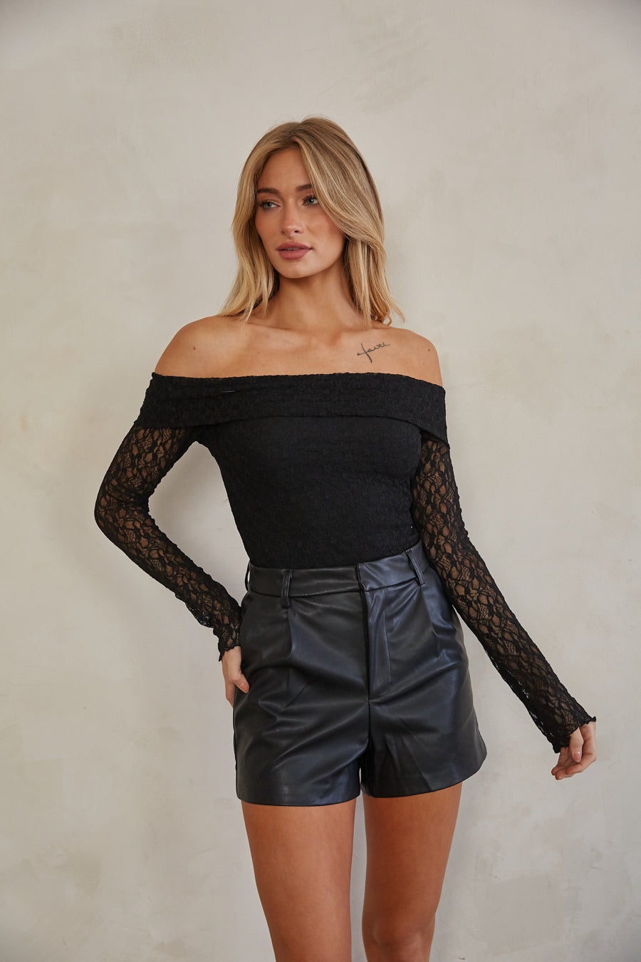 Gabi Faux Leather Mini Shorts